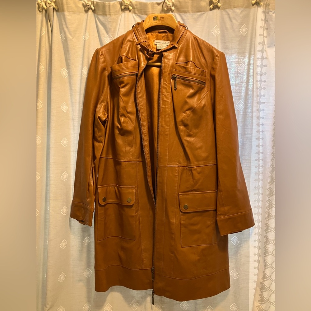 Women’s Jessica London Full Length Leather Coat